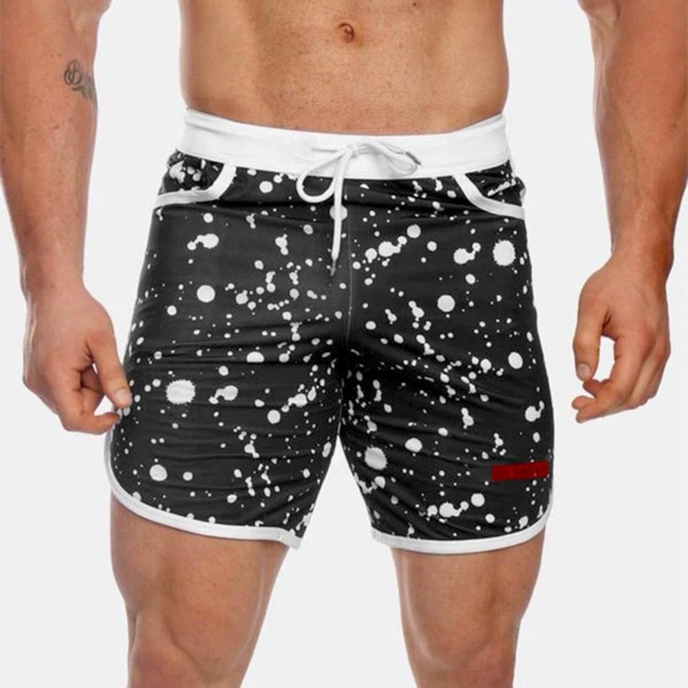 Jed North - Ace Graphic Casual Shorts - Splatter - Medium -pre owned